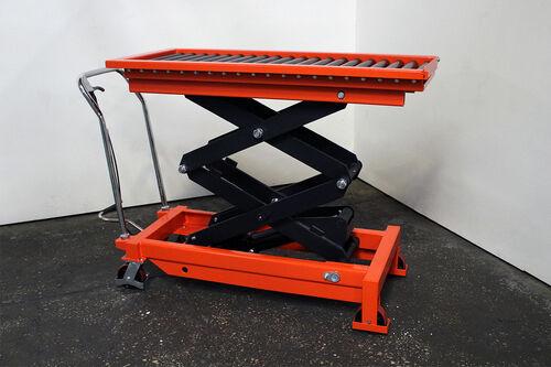 Тележка подъемная с рольгангом